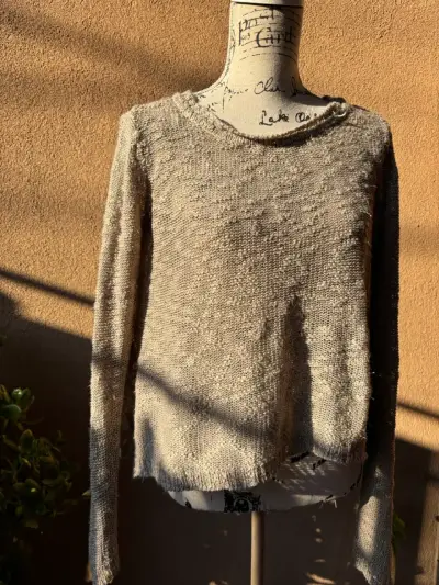 Suéter tejido beige UNBRALE - miniatura 2