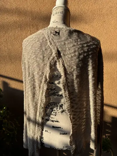 Suéter tejido beige UNBRALE - miniatura 4