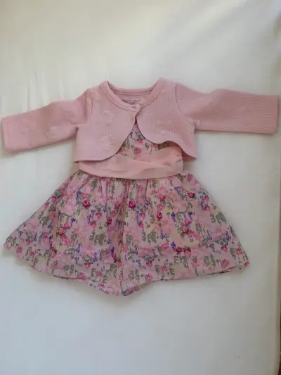 Vestido floral de bebé con bolero - miniatura 1