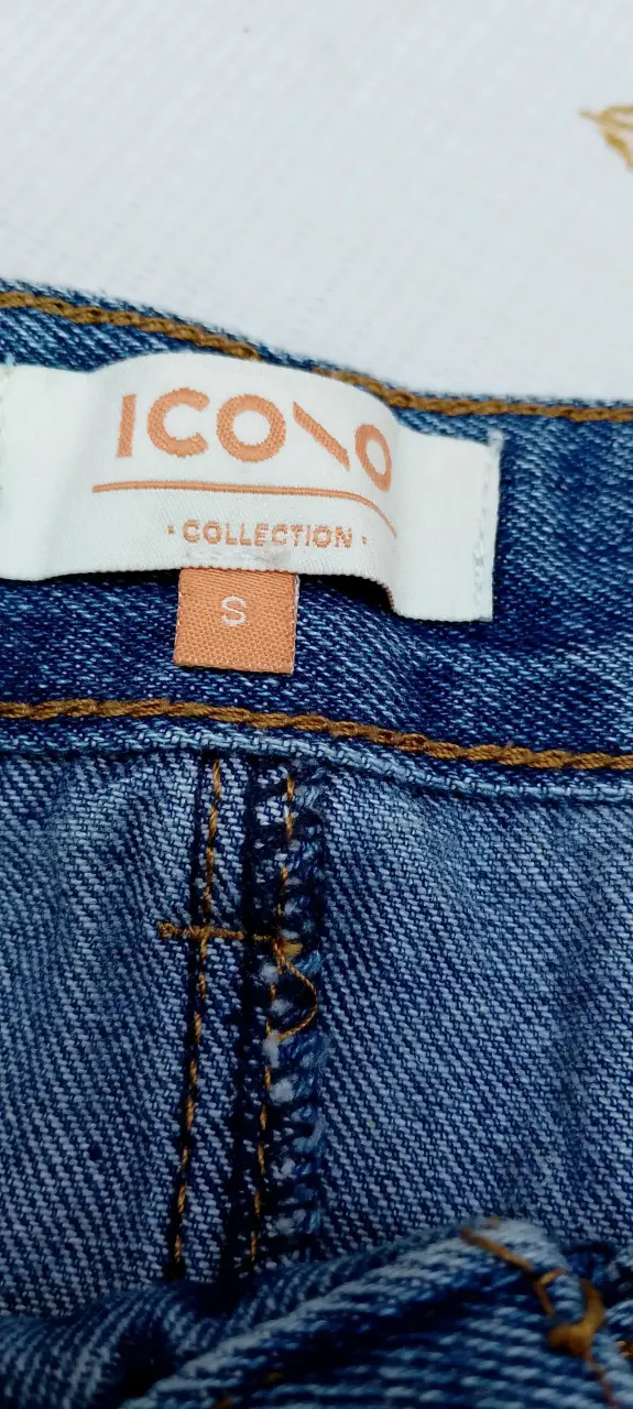 Falda jeans azul corta - 3