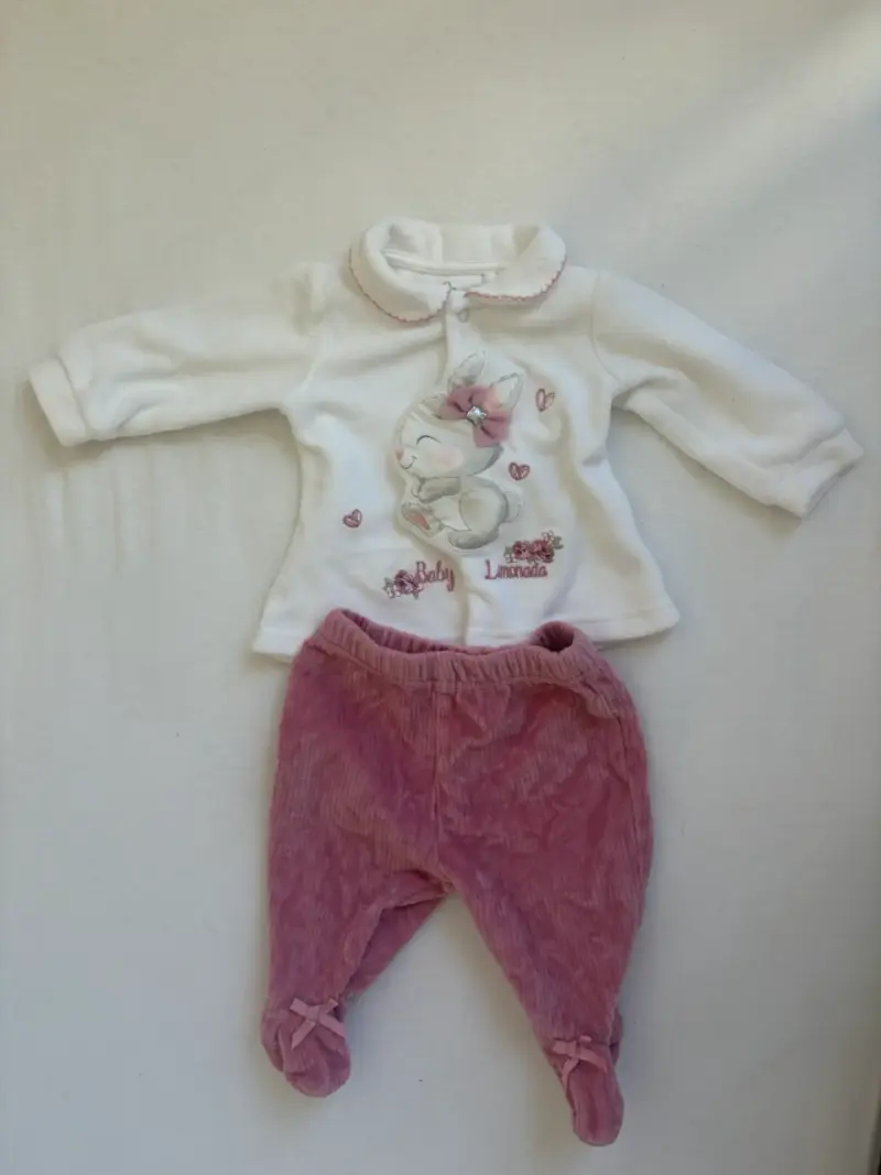 Conjunto bebé conejo rosa