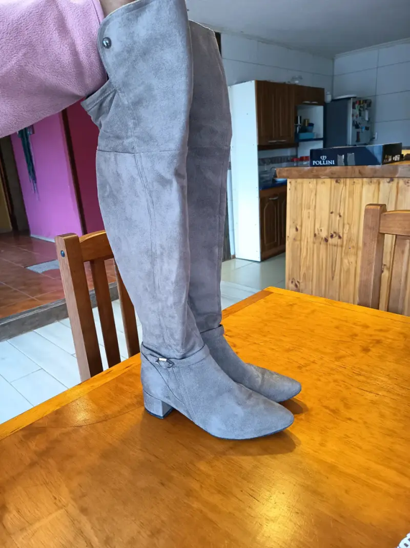 Botas altas beige mujer - 1