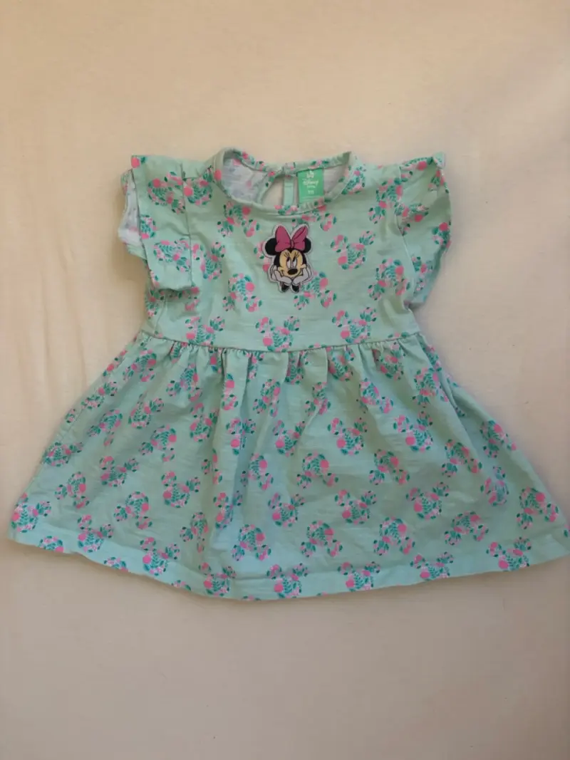Vestido infantil Minnie verde