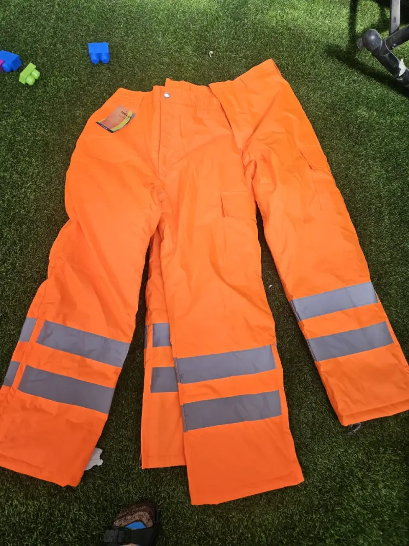 Pantalones reflectantes naranja nuevo