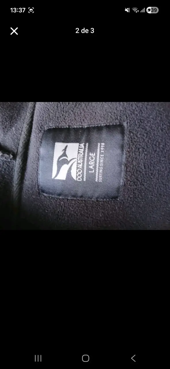 Chaqueta polar negra con capucha - 2