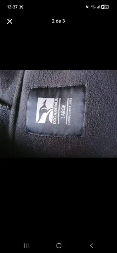 Chaqueta polar negra con capucha - miniatura 2