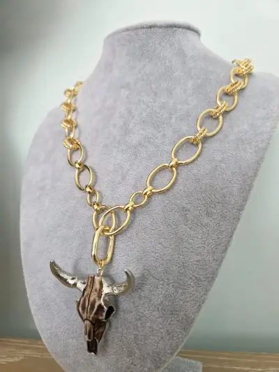 Collar dorado con colgante colección criaturas - miniatura 4