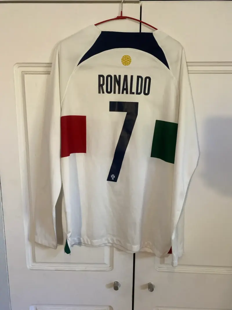 Camiseta fútbol Portugal blanca cristiano Ronaldo - 3