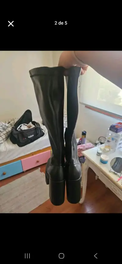 Botas largas negras con plataforma c/moran - miniatura 2