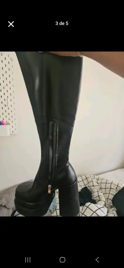 Botas largas negras con plataforma c/moran - miniatura 3