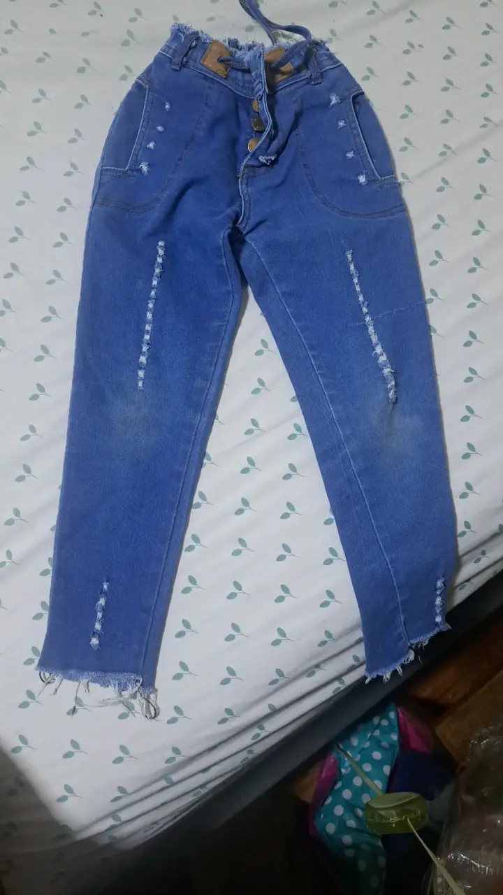 Jeans acampanados azules - 1