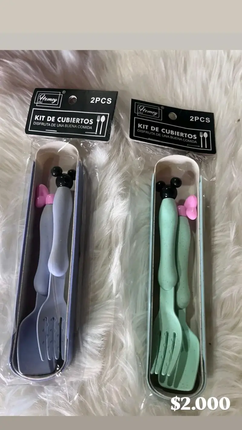 Kit de cubiertos verdes 3 piezas - 3