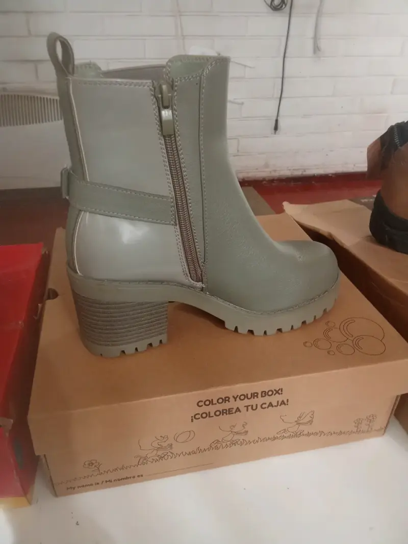 Botines de cuero gris - 2