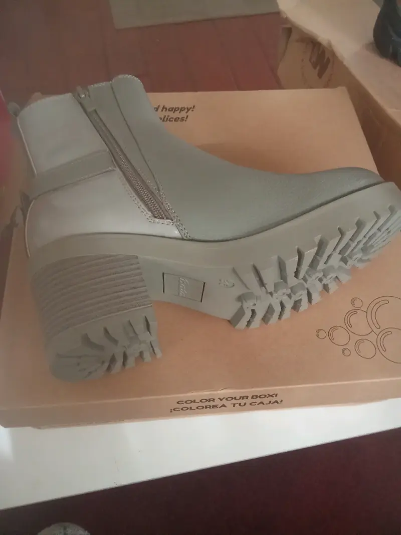 Botines de cuero gris - 3