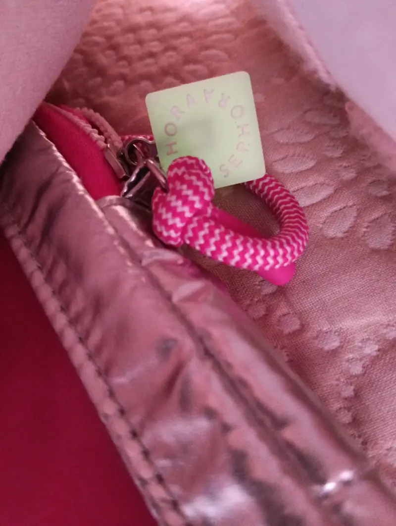 Bolso bandolero plateado y rosa - 3