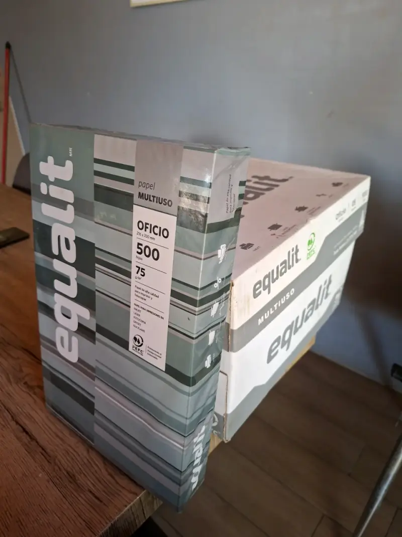 Caja de 5 resmas Equallit oficio 500 hojas