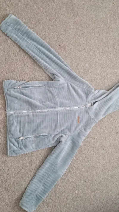 Chaqueta de felpa gris - miniatura 1