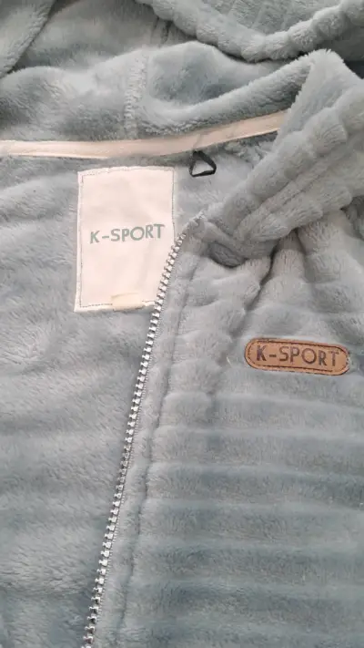 Chaqueta de felpa gris - miniatura 2