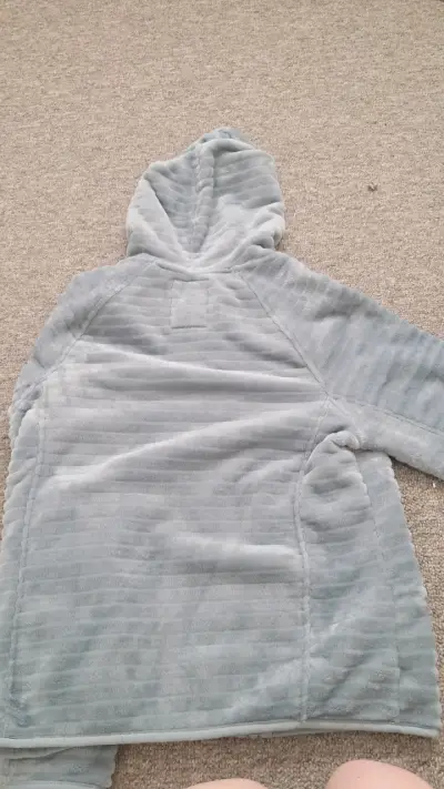 Chaqueta de felpa gris - miniatura 4