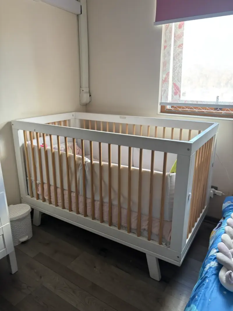 Cuna nórdica madera de pino con colchon rosen - 1