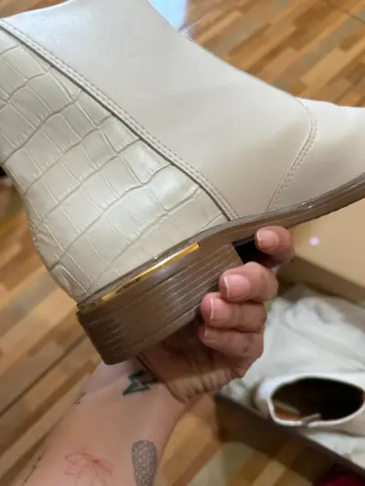 Botines beige con cierre lateral - miniatura 4