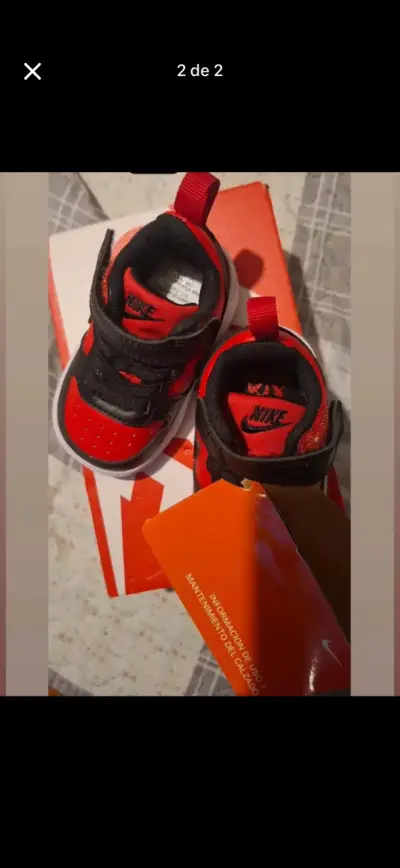 Zapatillas de bebé Nike rojas - miniatura 1