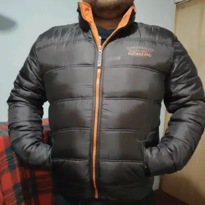 Chaqueta puffer marrón Dstrezzed - miniatura 2