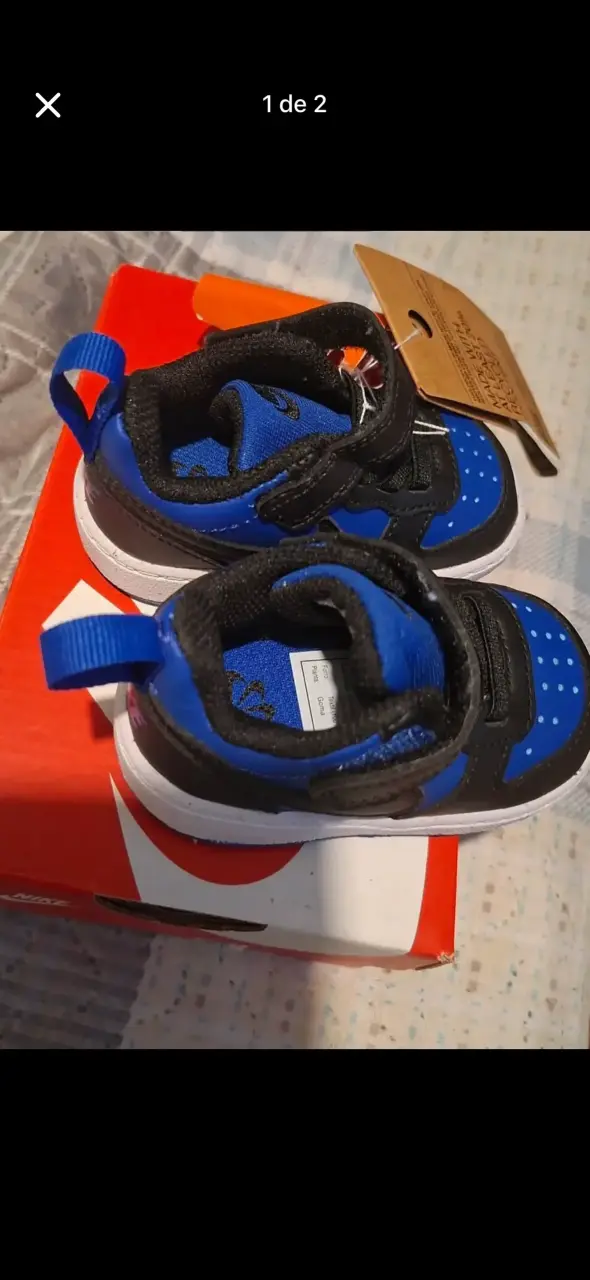 Zapatillas deportivas niño azul y negro - 2