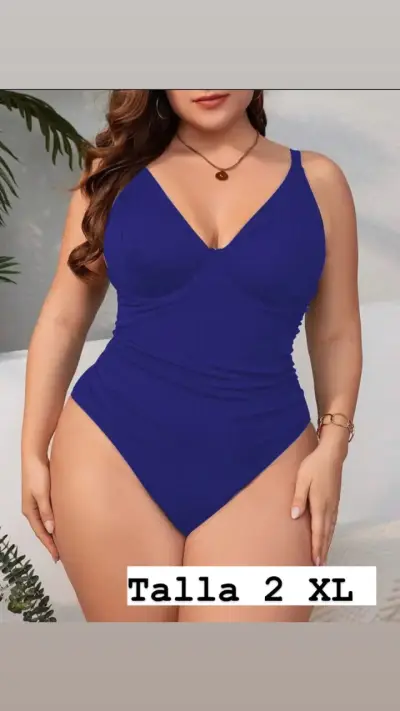 Traje de baño enterizo azul - miniatura 1
