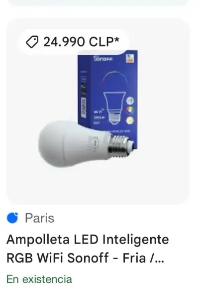 Bombilla LED Inteligente Sonoff - miniatura 3