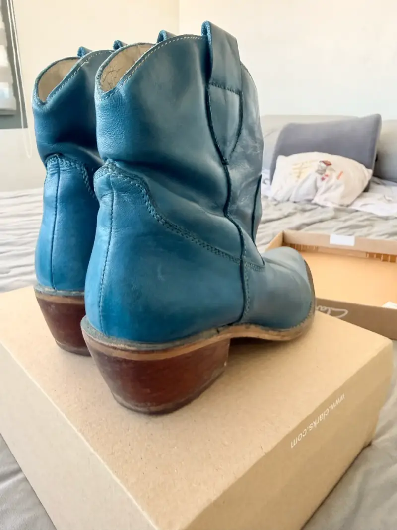 Botines de cuero azul 36 - 2