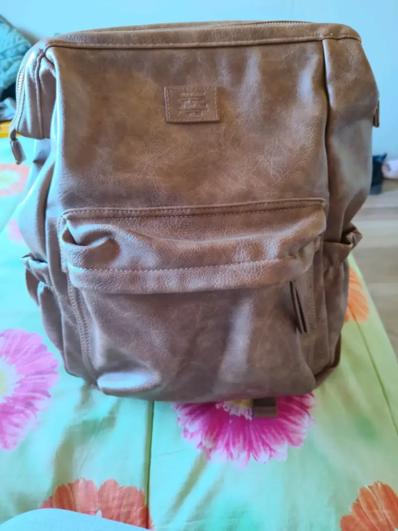 Mochila de cuero marrón - 1