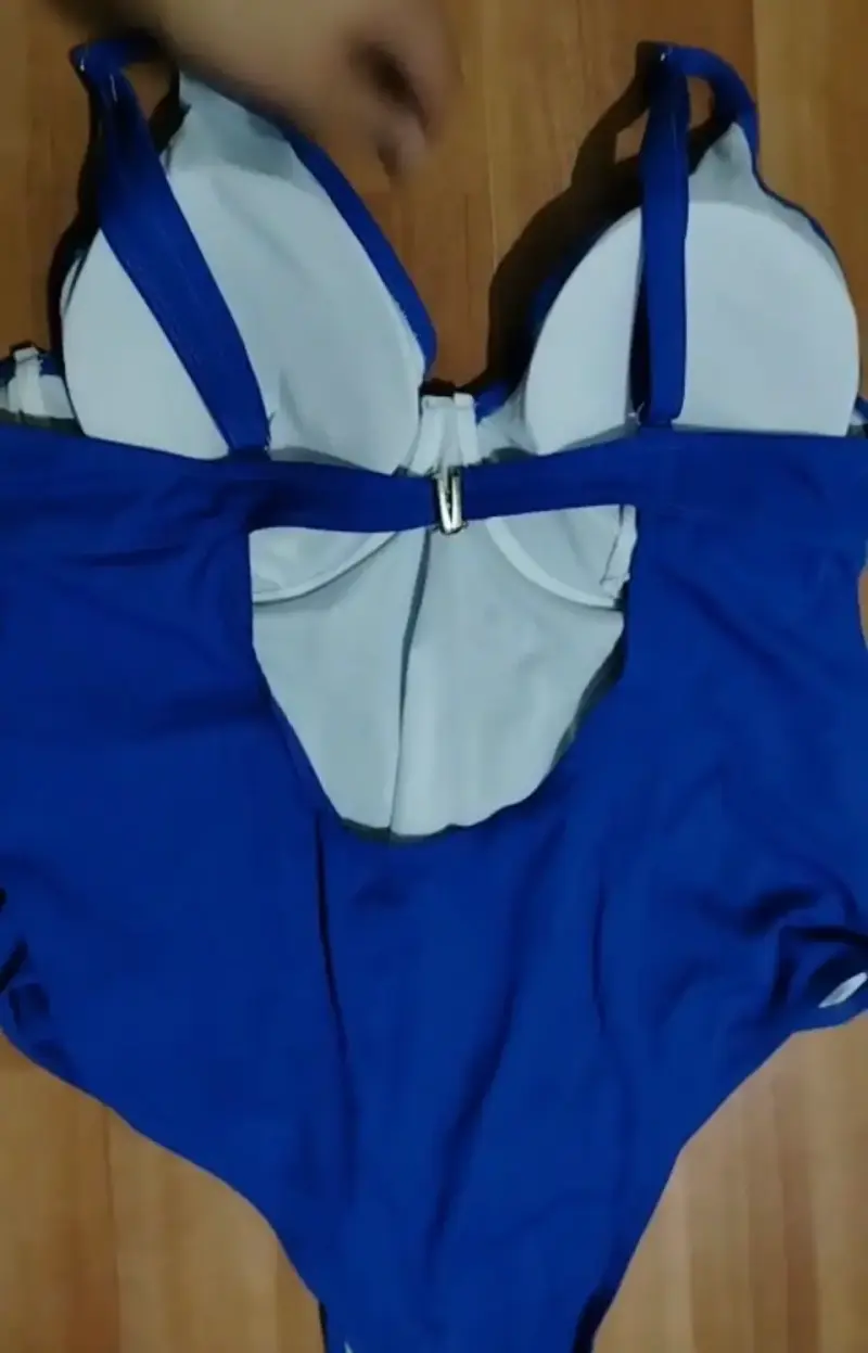 Traje de baño enterizo azul - 2