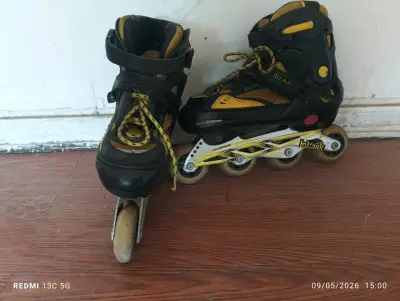 Patines en línea amarillos y negros - miniatura 3