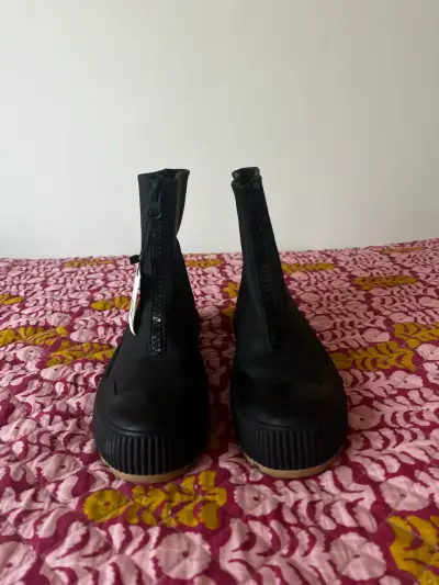 Botines negros con cierre Zara impermeable - miniatura 2