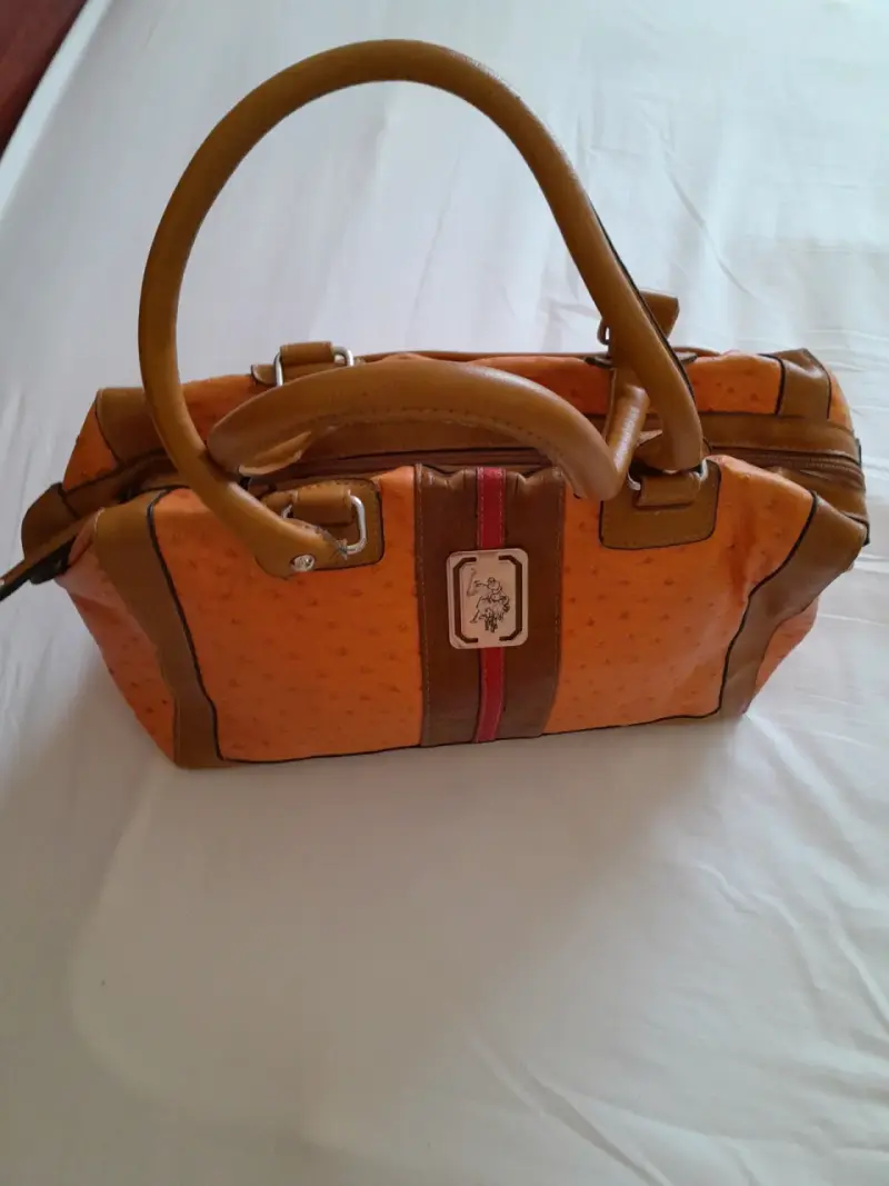 Bolso grande de cuero marrón - 5