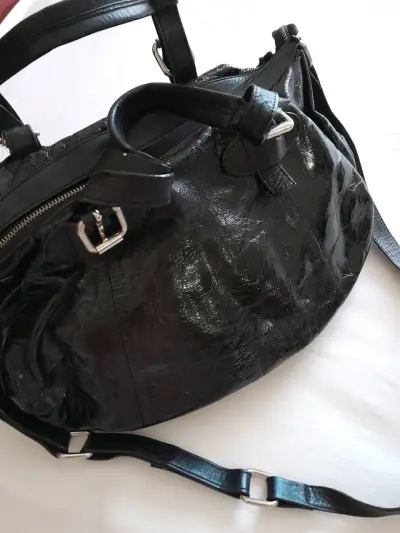 Bolso grande de cuero marrón - miniatura 6