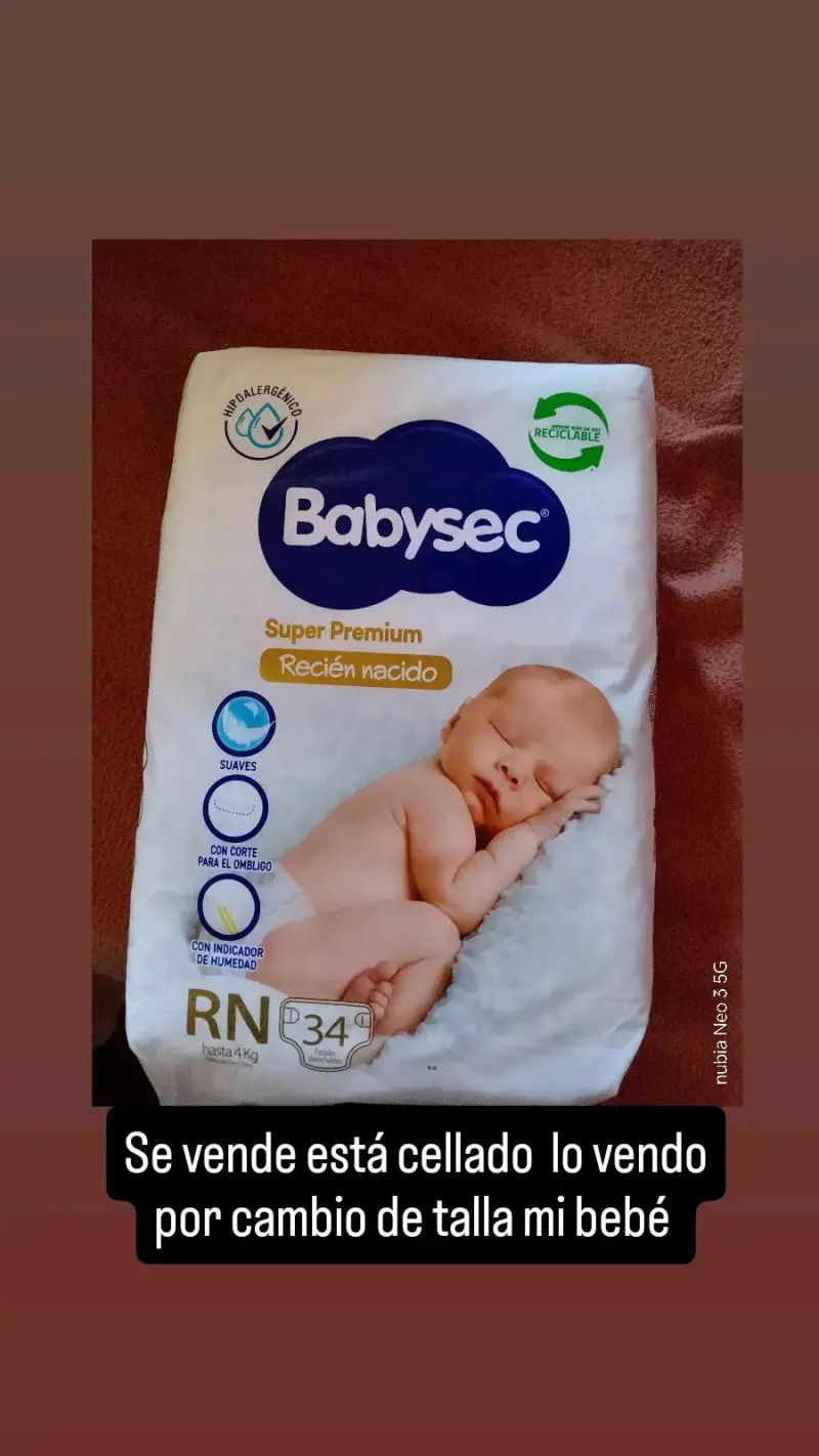 Pañales Babysec RN pack 34