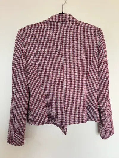 Blazer a cuadros rojo y blanco Zara - miniatura 2