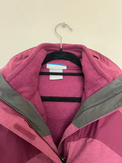 Chaqueta rosada impermeable Columbia 3en1 - miniatura 3