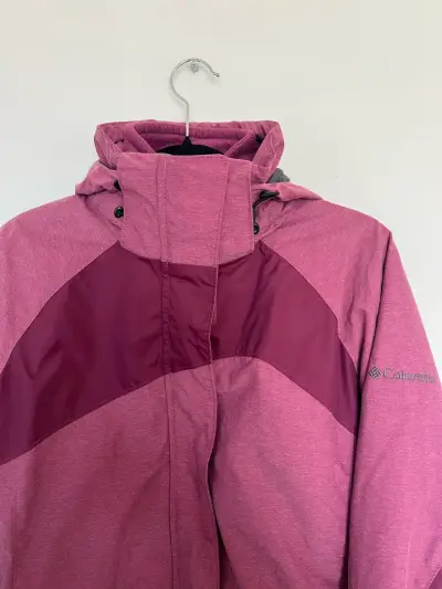 Chaqueta rosada impermeable Columbia 3en1 - miniatura 5