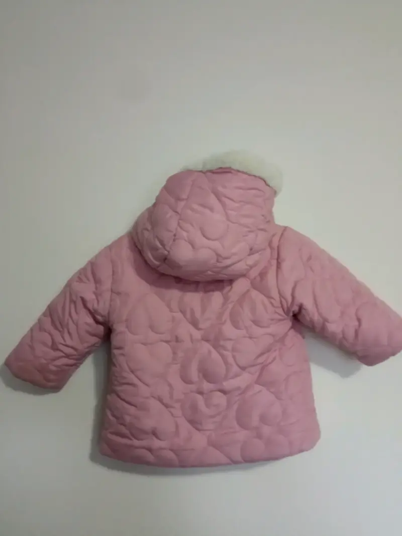 Abrigo infantil rosado acolchado - 2