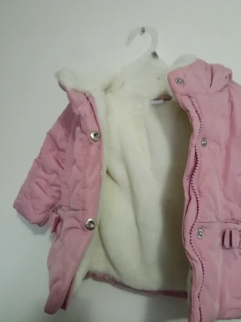 Abrigo infantil rosado acolchado - 3