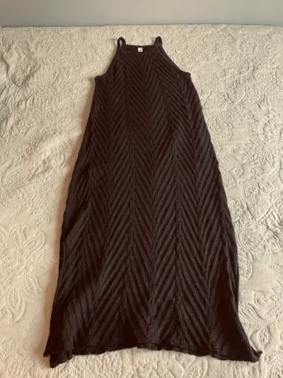 Vestido tejido Negro estilo Boho - miniatura 2