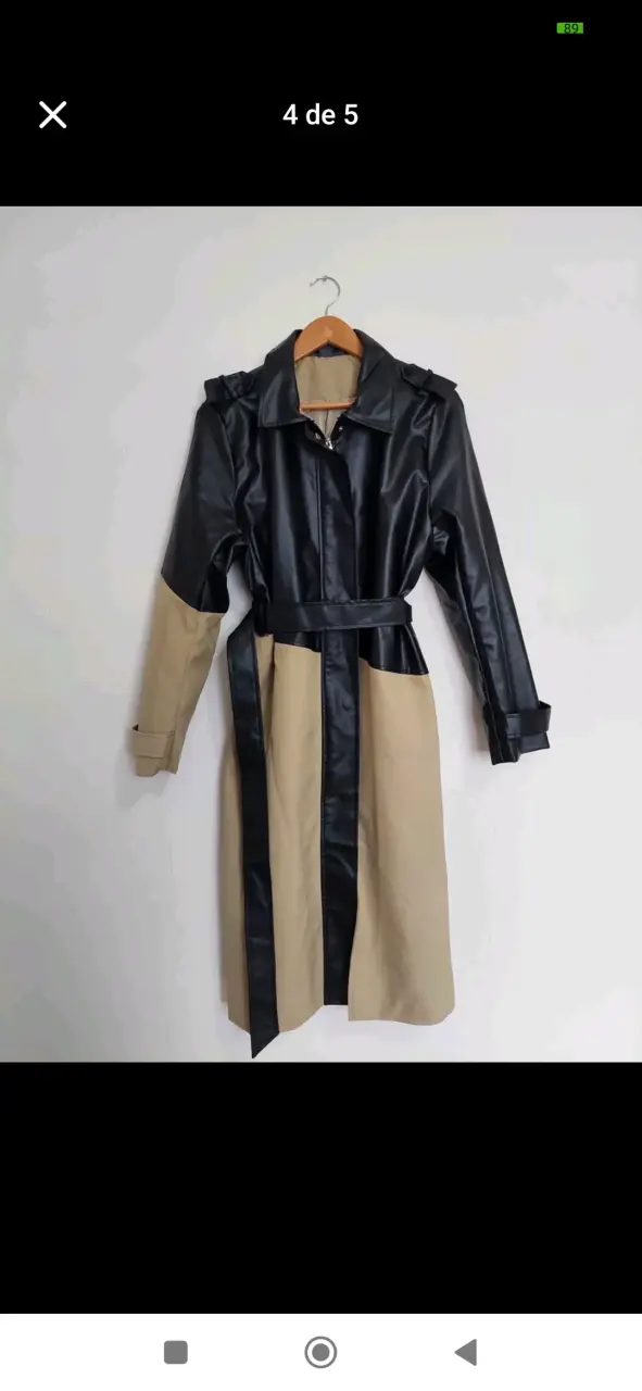 Trench coat bicolor moderno L - 1