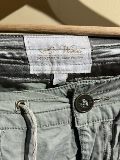 Pantalon cargo casual, verdoso - miniatura 3