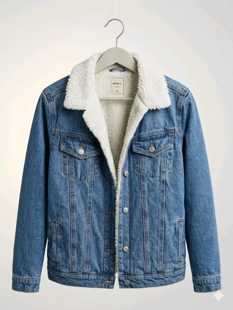 Chaqueta de mezclilla con chiporro