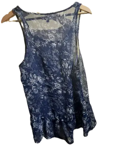 Blusa floral azul sin mangas - miniatura 2
