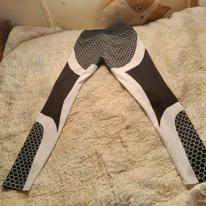 Leggings deportivos blanco y negro - 3