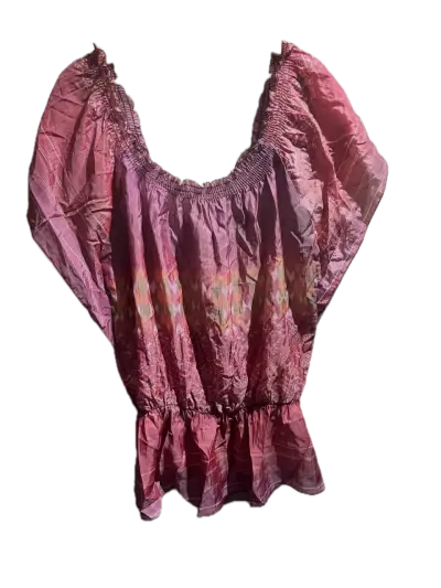 Blusa bohemia color burdeos - miniatura 1